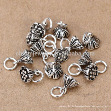 Sef102 bijoux découvertes, vintage 925 sterling sliver lotus fleur diy bijoux en gros mélanger beaucoup de bijoux accessoires